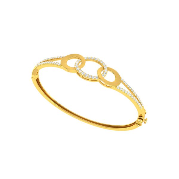 Paul Gold Fancy Oval Bangle | BIS 916 Purity