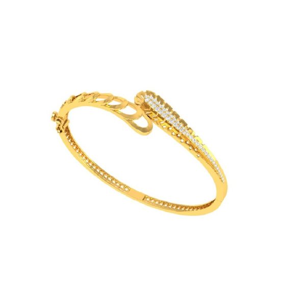 Paul Gold Fancy Oval Bangle | BIS 916 Purity