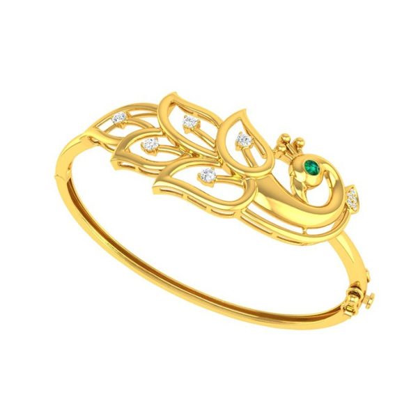 Paul Gold Fancy Oval Bangle | BIS 916 Purity
