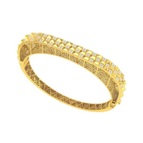 Paul Gold Fancy Oval Bangle | BIS 916 Purity